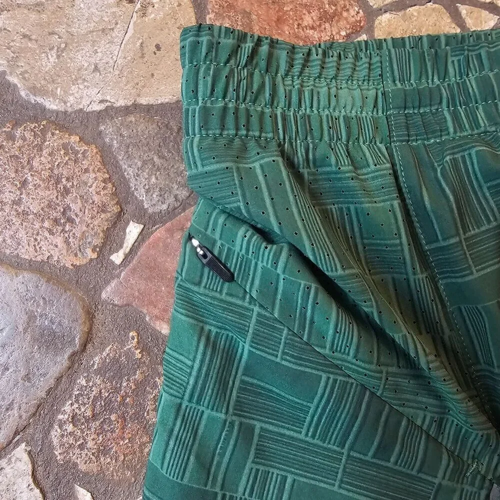 VRST Men's Running Shorts with Liner Shorts, Green, Moisture-Wicking, Size XXL